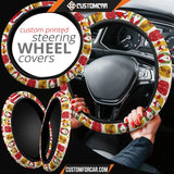 Christmas Steering Wheel Cover Xmas Tree Cosplay Santa Hat