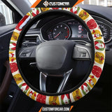 Christmas Steering Wheel Cover Xmas Tree Cosplay Santa Hat