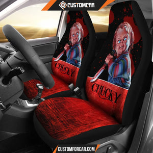 Chucky Blood Horror Movie Iron Car Seat Covers Chucky Horror