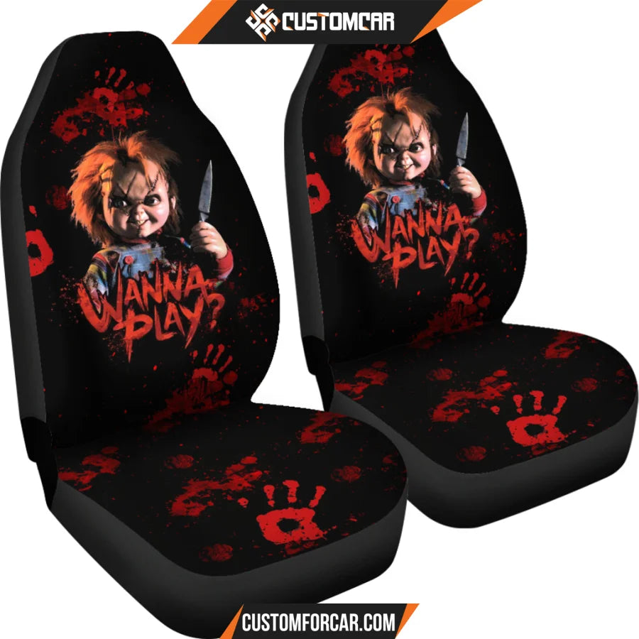 Chucky Doll Car Seat Covers Horror Movie Car Accessories