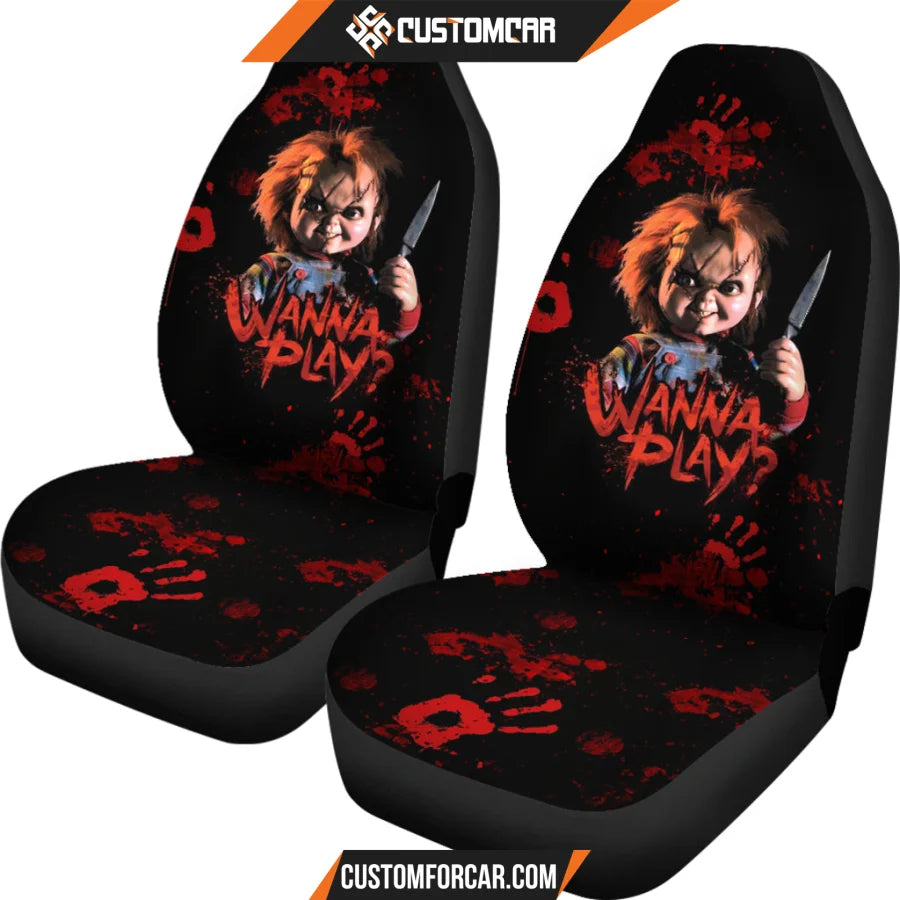 Chucky Doll Car Seat Covers Horror Movie Car Accessories