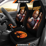 Chucky Horror Movie Iron Halloween Car Seat Covers Chucky