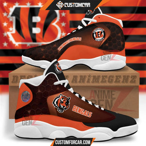 Cincinnati Bengals Air Jordan 13 Sneakers NFL Custom Sport