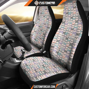 Colorful Sloth Pattern Print Universal Fit Car Seat covers 