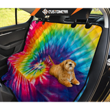 Colorful Tie Dye Spiral Car Back Seat Pet Cover R1012