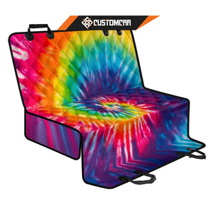 Colorful Tie Dye Spiral Car Back Seat Pet Cover R1012