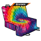 Colorful Tie Dye Spiral Car Back Seat Pet Cover R1012