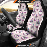 Cupcake Unicorn Pattern Print Universal Fit Car Seat covers 