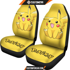 Cute Pikachu Car Seat Covers Pokemon Anime Car Decor 