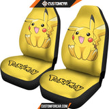 Cute Pikachu Car Seat Covers Pokemon Anime Car Decor 