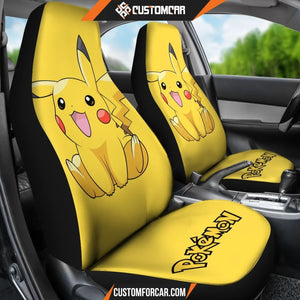 Cute Pikachu Car Seat Covers Pokemon Anime Car Decor 