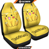 Cute Pikachu Car Seat Covers Pokemon Anime Car Decor 