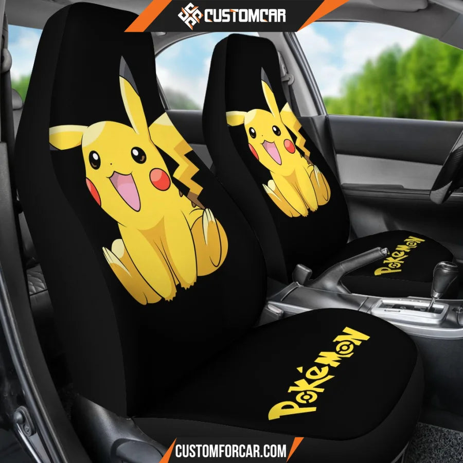 Cute Pikachu Pokemon Anime Car Decor Car Seat Covers 