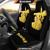 Cute Pikachu Pokemon Anime Car Decor Car Seat Covers 