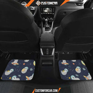 Cute Sloth Astronaut Star Planet Rocket Pattern Front And 