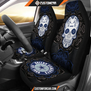 Dallas Cowboys Car Seat Covers NFL Skull Mandala New Style