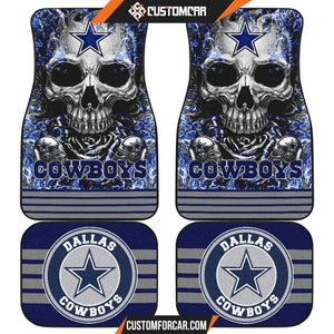 Dallas Cowboys Flaming Skull Car Floor Mats R050319 - Front 