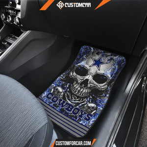 Dallas Cowboys Flaming Skull Car Floor Mats R050319 - Front 