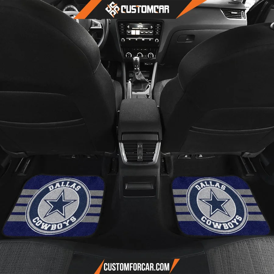 Dallas Cowboys Flaming Skull Car Floor Mats R050319 - Front 