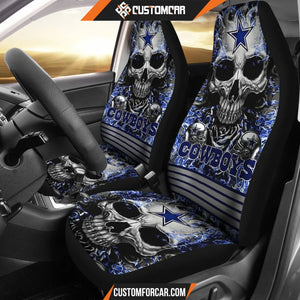 Dallas Cowboys Flaming Skull Car Seat Covers R0313026 - Car 