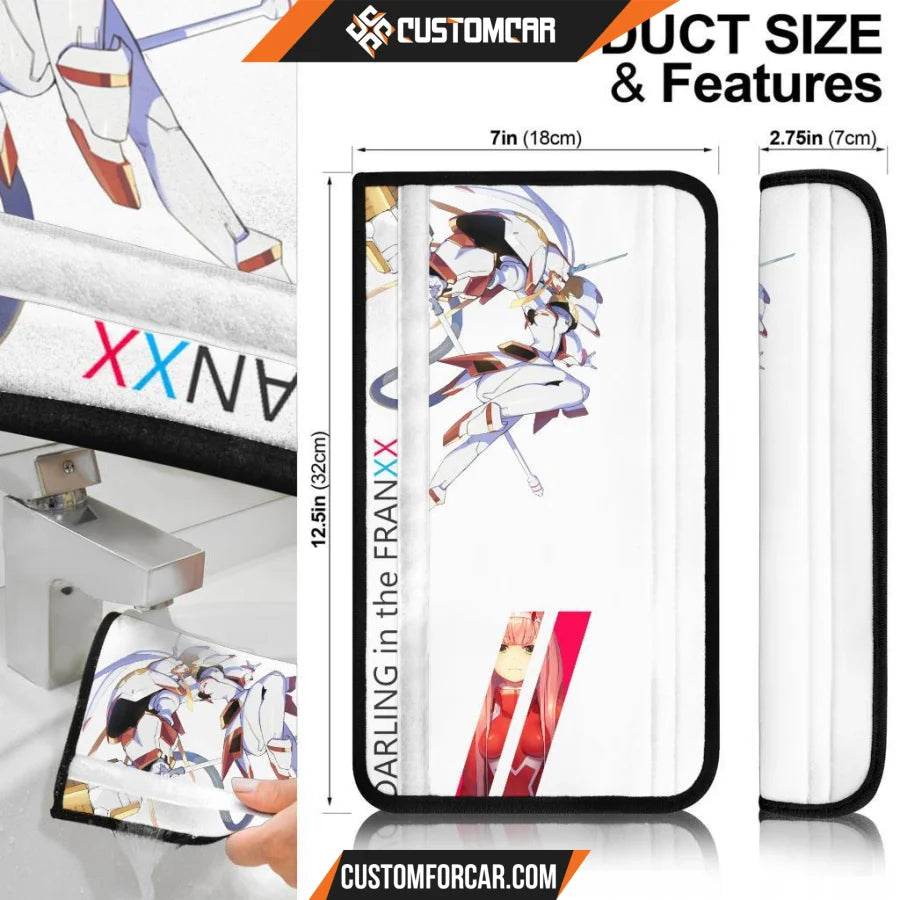 Darling In The Franxx Anime Seat Belt Covers | Zero Two And 