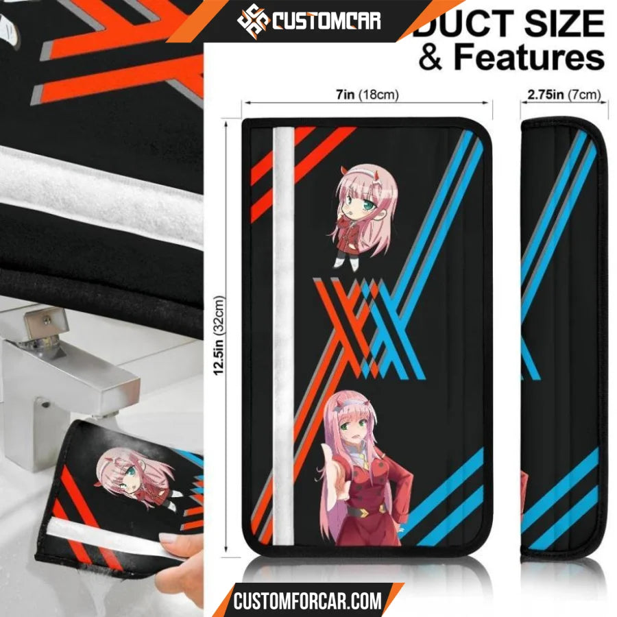 Darling In The Franxx Anime Seat Belt Covers | Zero Two 