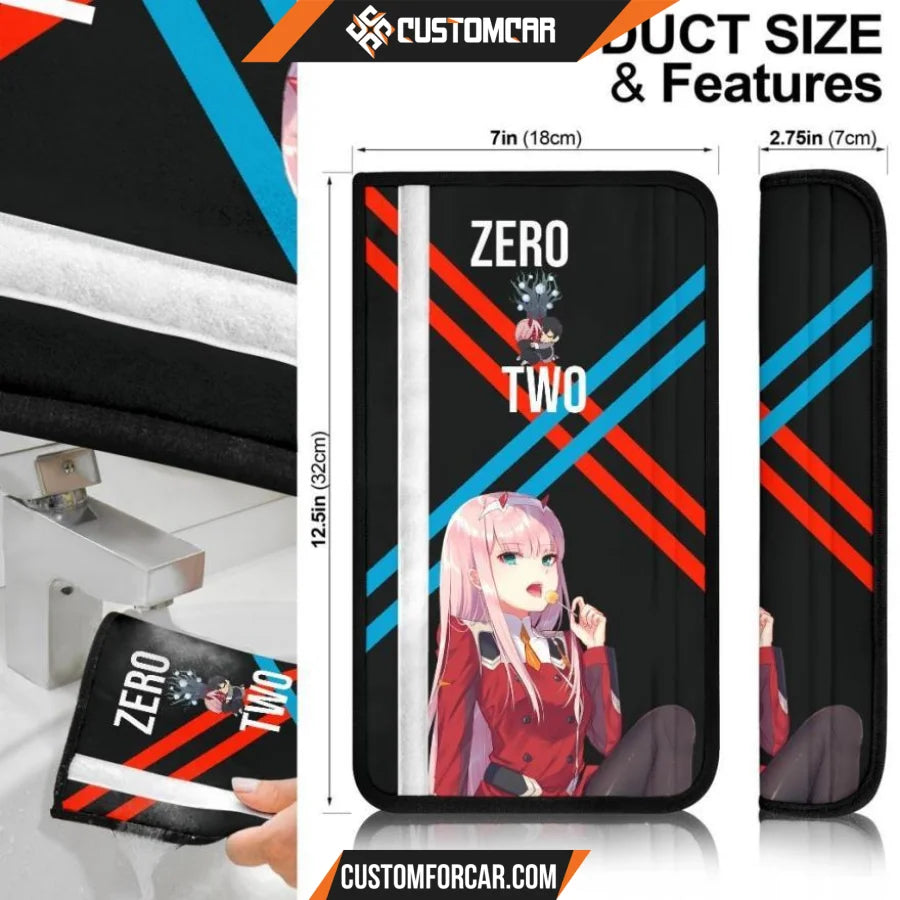 Darling In The Franxx Anime Seat Belt Covers | Zero Two 