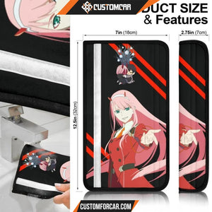 Darling In The Franxx Anime Seat Belt Covers | Zero Two Text