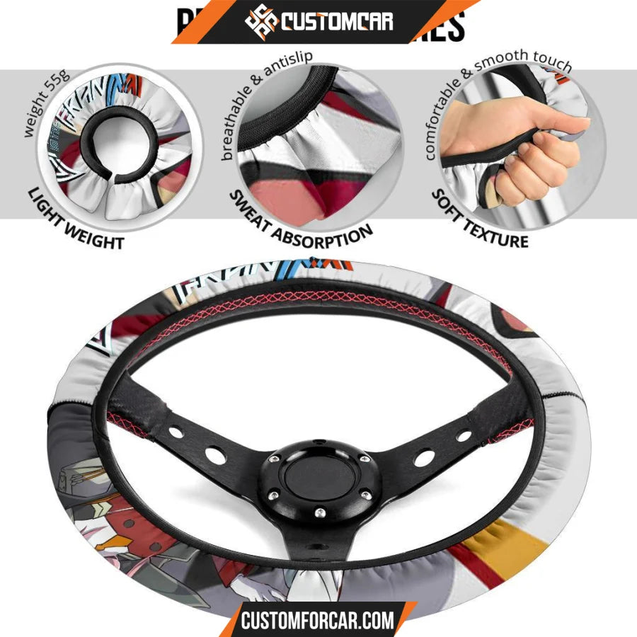 Darling In The Franxx Anime Steering Wheel Cover | Strelizia