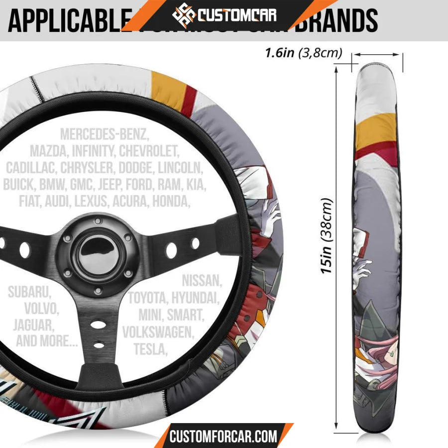 Darling In The Franxx Anime Steering Wheel Cover | Strelizia