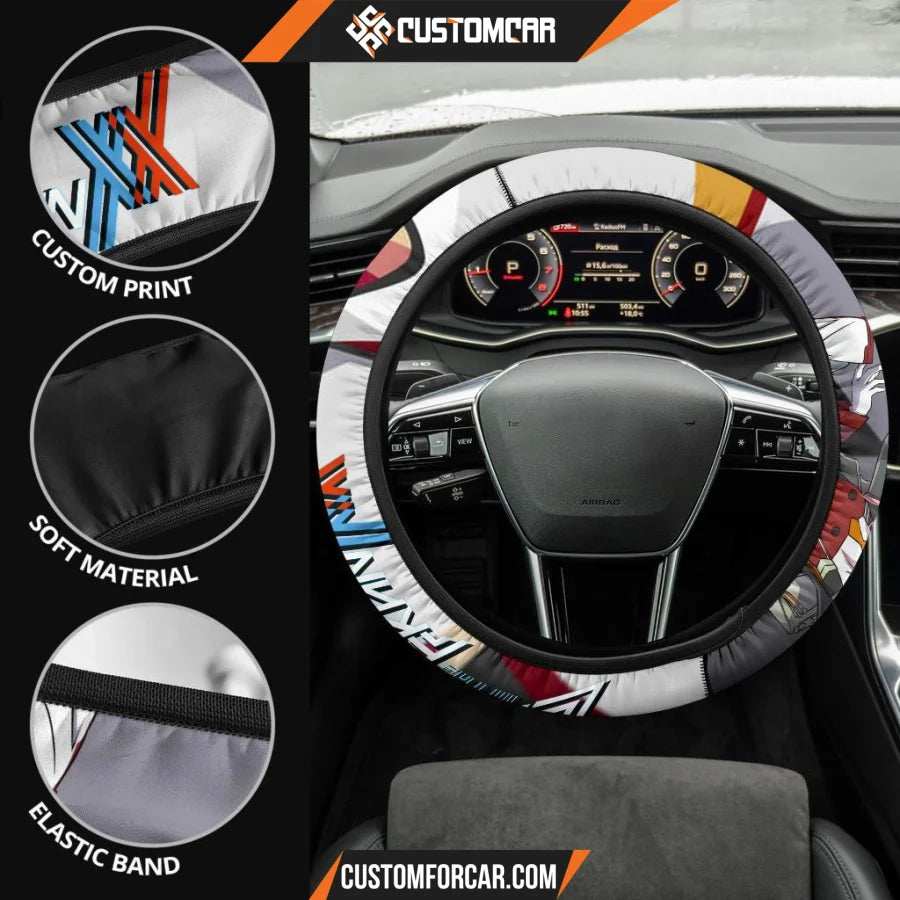 Darling In The Franxx Anime Steering Wheel Cover | Strelizia