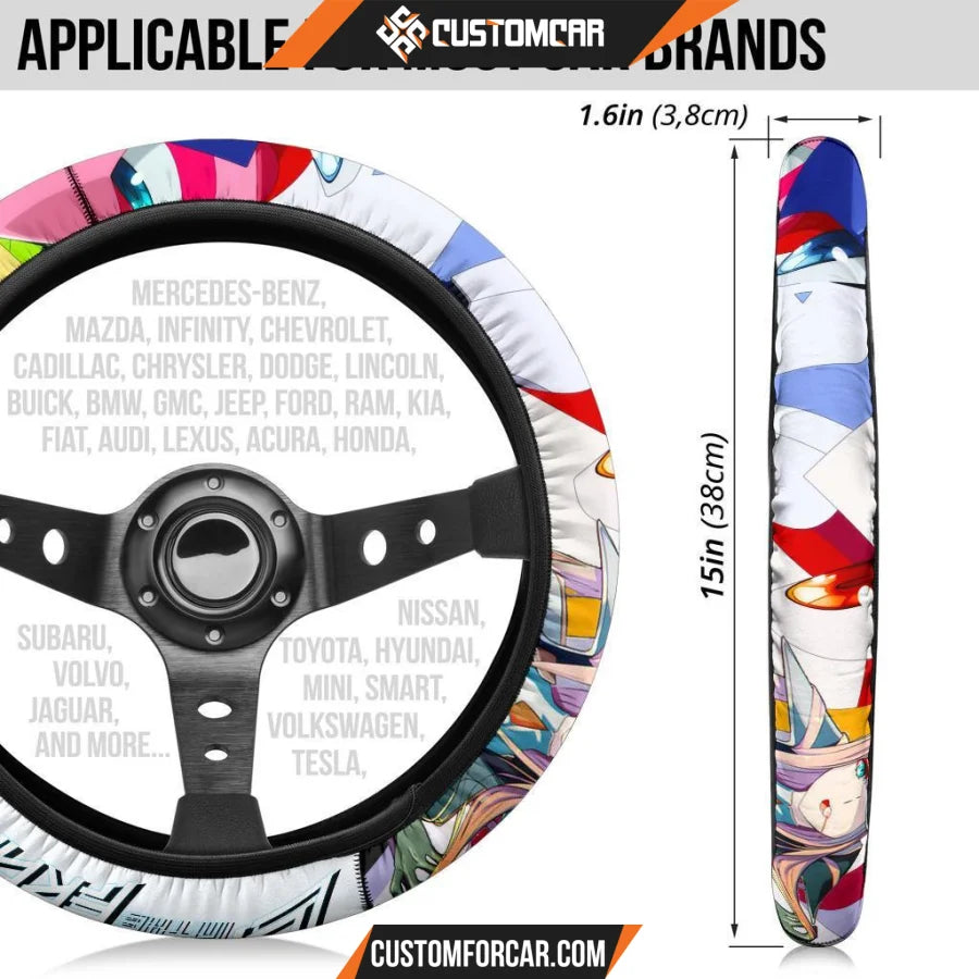 Darling In The Franxx Anime Steering Wheel Cover | Strelizia