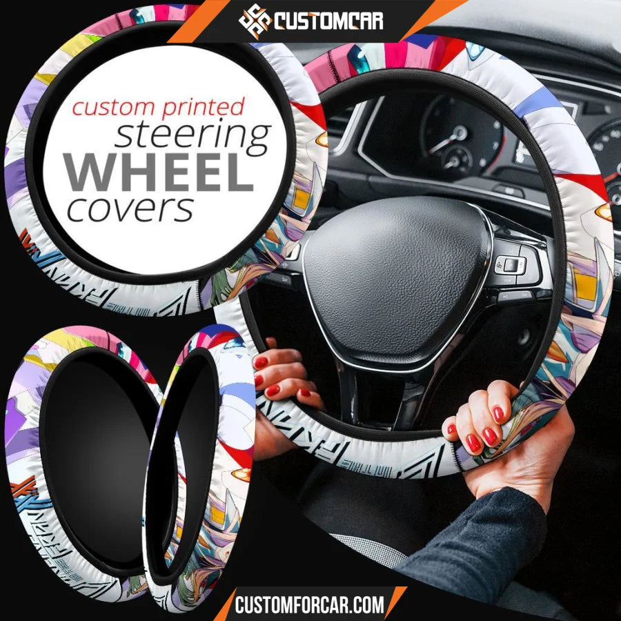 Darling In The Franxx Anime Steering Wheel Cover | Strelizia
