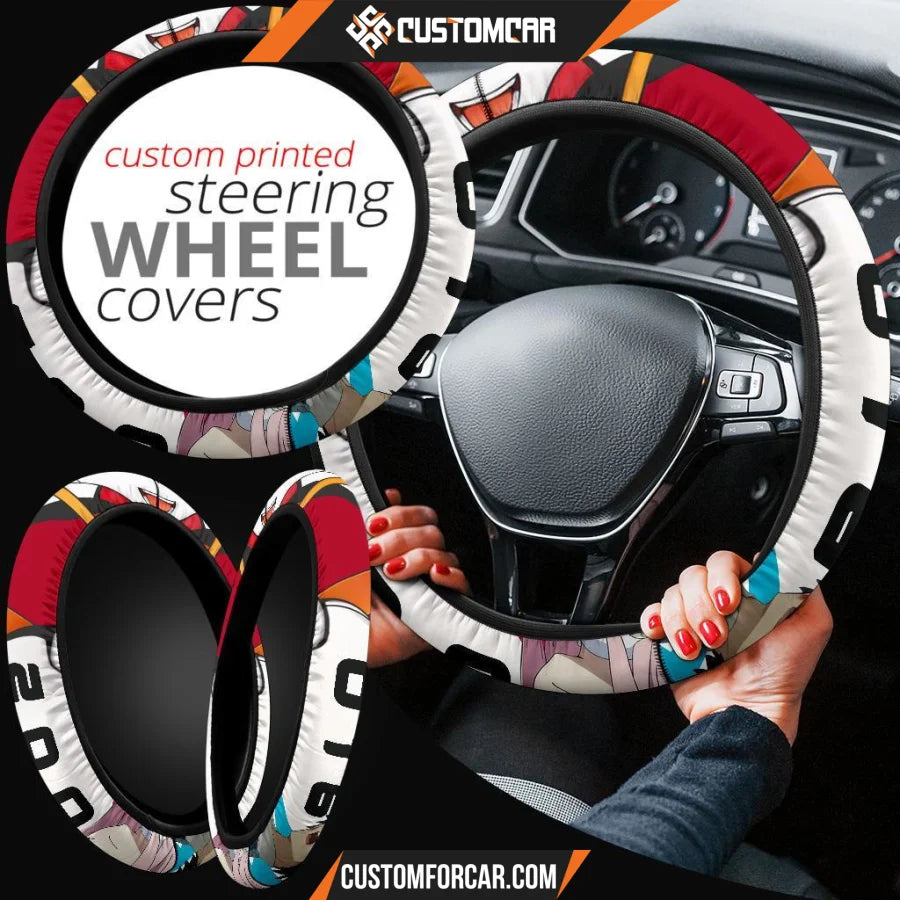 Darling In The Franxx Anime Steering Wheel Cover | Strelizia