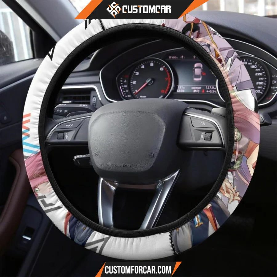 Darling In The Franxx Anime Steering Wheel Cover | Zero Two 