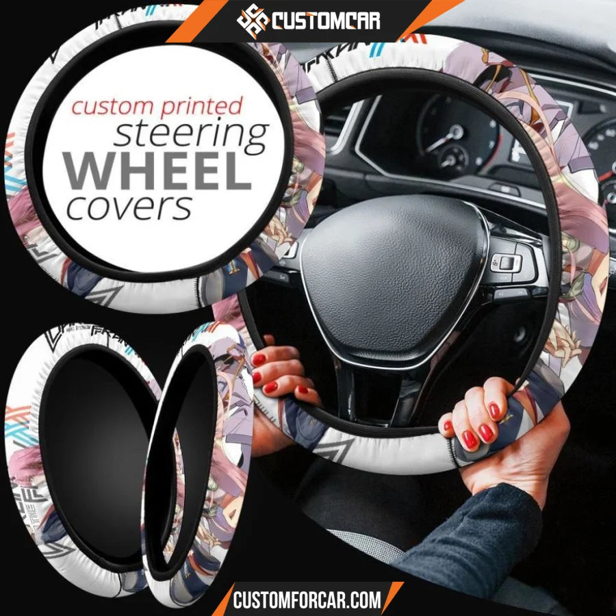 Darling In The Franxx Anime Steering Wheel Cover | Zero Two 