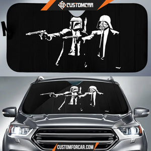 Darth Vader And Mandalorian Gangster Guns Car Auto Sun Shade