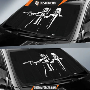 Darth Vader And Mandalorian Gangster Guns Car Auto Sun Shade