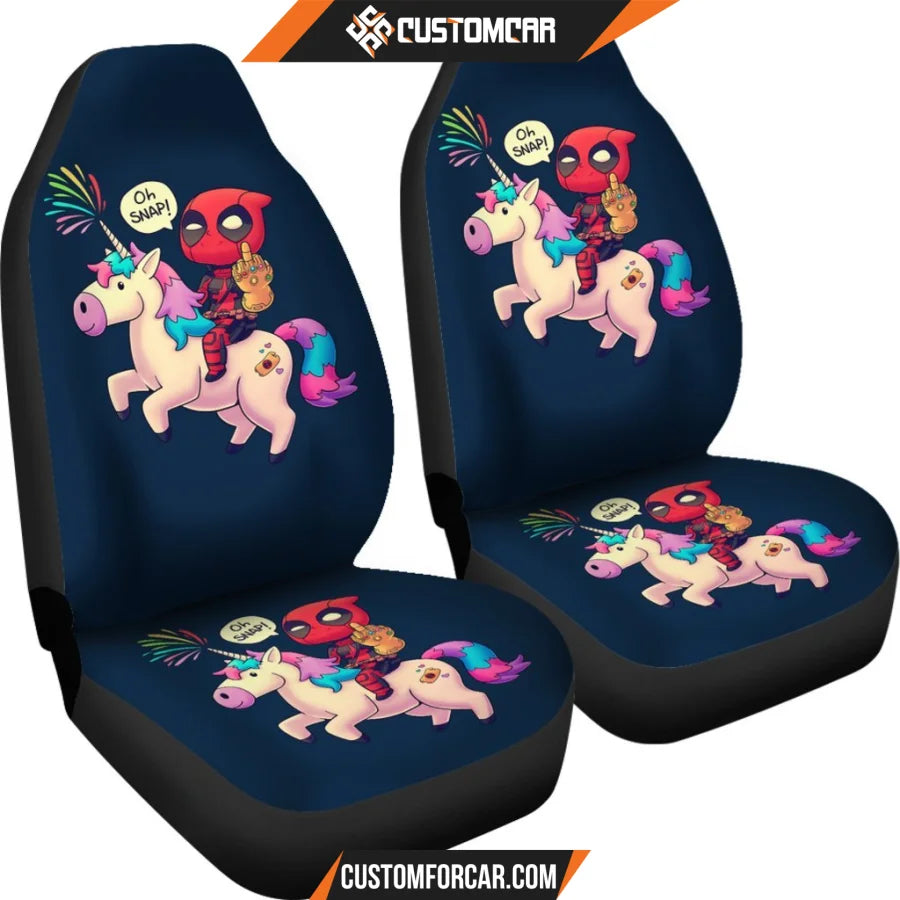 Deadpool Unicorn Chipi Car Seat Covers Decor For Car 