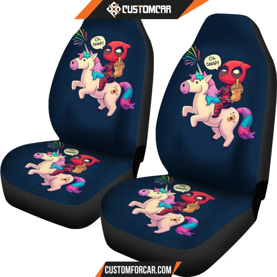 Deadpool Unicorn Chipi Car Seat Covers Decor For Car 