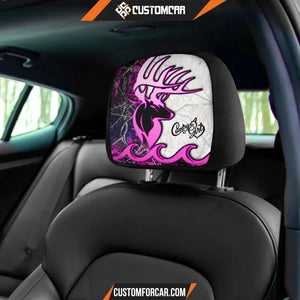 Deer Country Girl Pink Camo Headrest Covers Country Girl Car