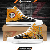 Demon Slayer Agatsuki Zenitsu High Top Shoes Custom Anime