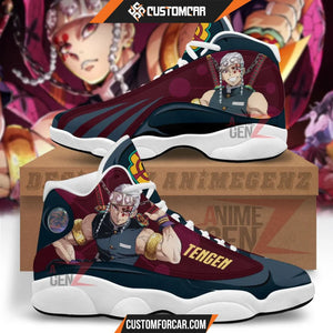 Demon Slayer Air JD13 Sneakers Uzui Tengen Custom Anime