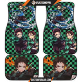 Demon Slayer Anime Car Floor Mats | Tanjiro Fire Sword Water