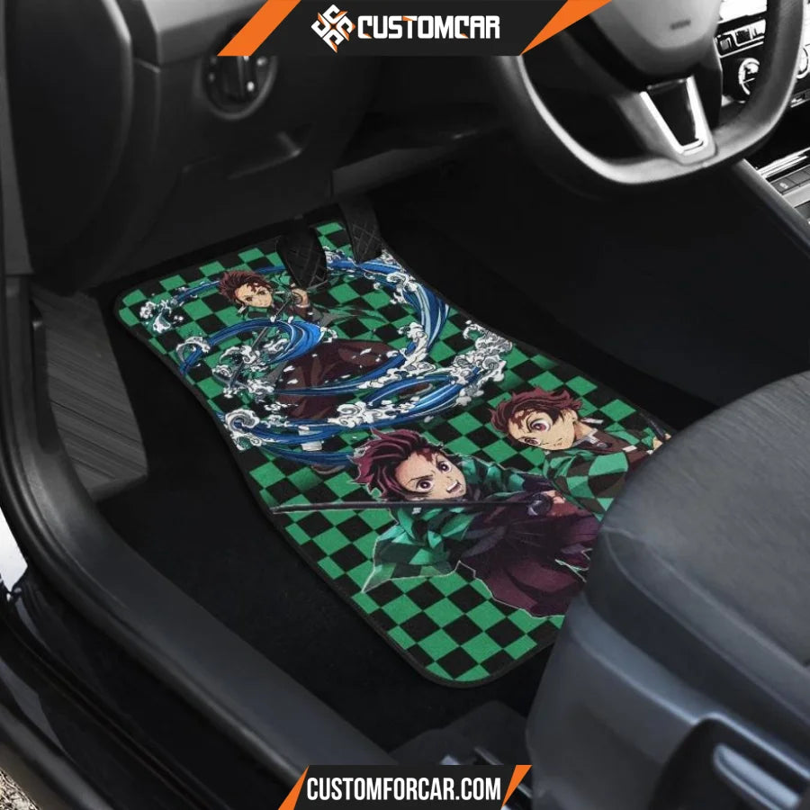 Demon Slayer Anime Car Floor Mats | Tanjiro Fire Sword Water