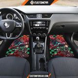 Demon Slayer Anime Car Floor Mats | Tanjiro Flaming Sword 