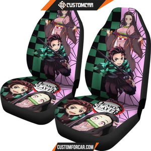 Demon Slayer Anime Car Seat Covers | Tanjiro And Nezuko 