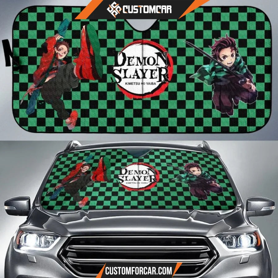 Demon Slayer Anime Car Sunshade | Cool Tanjiro Hip Hop 