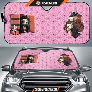 Demon Slayer Anime Car Sunshade | Nezuko Pretty Girl Moments