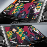 Demon Slayer Anime Car Sunshade | Shinobu And Giyuu Love 